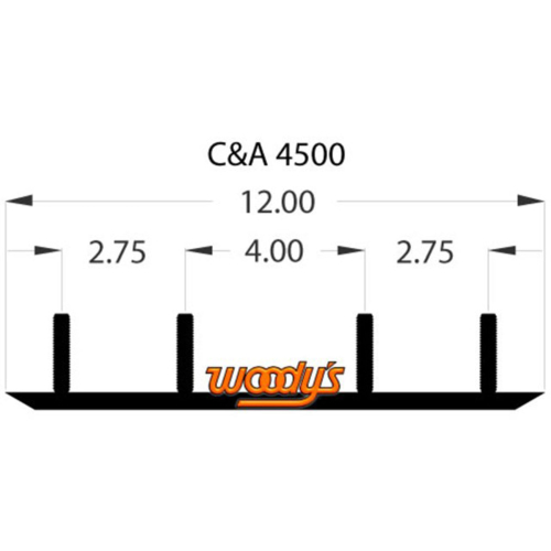 Woodys - Woodys Snocross Carbide Runner - 6in. - SCC-4506