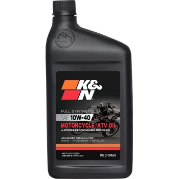 K&N Engineering - K&N Engineering Full Synthetic 10W-40 Motorcycle/Atv Oil - 108062