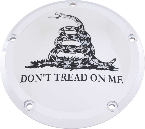 Custom Engraving LTD - Custom Engraving LTD Culture Derby Cover for Don't Tread - Chrome - M8 Softail - PATR08-67