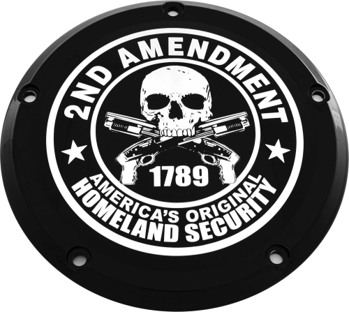 Custom Engraving LTD - Custom Engraving LTD Culture Derby Cover for 2A - Black - M8 Softail - PATR19-67BG