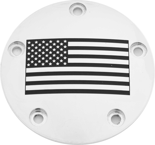 Custom Engraving LTD - Custom Engraving LTD Patriotic Points Cover for American Flag - Chrome - TC - PATR21-04