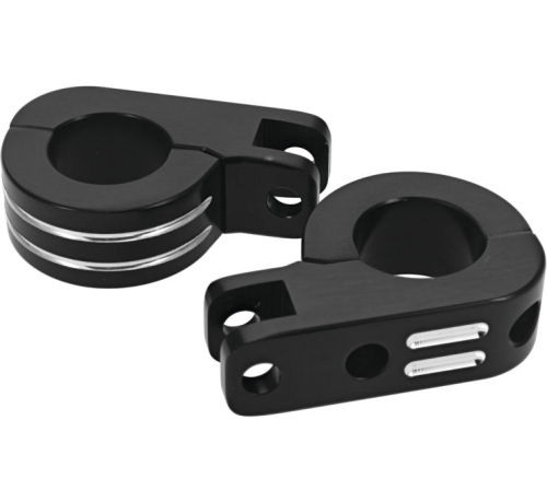 Bikers Choice - Bikers Choice Billet Highway Peg Mounts - Black - 502319