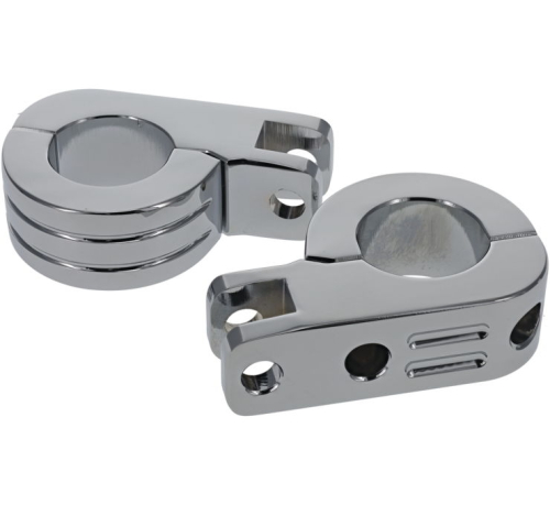 Bikers Choice - Bikers Choice Billet Highway Peg Mounts - Chrome - 502318