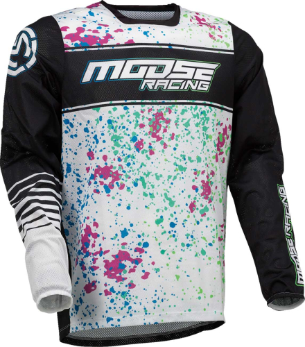 Moose Racing - Moose Racing Sahara Jersey - 2910-7438 - Black/White/Multi - Small