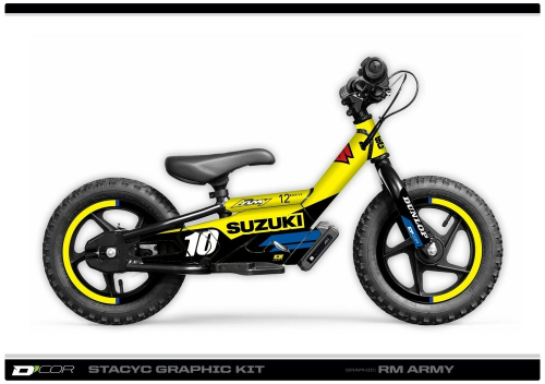 DCOR - DCOR Suzuki aRMy Stacyc Graphics Kit for 16in. Brushless - 10-80-207B