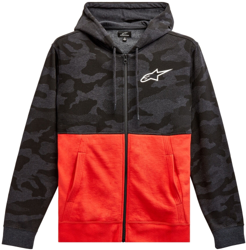 Alpinestars - Alpinestars Camo Block Hoodie - 1213-51050-1816-L - Charcoal Heather Warm Red - Large