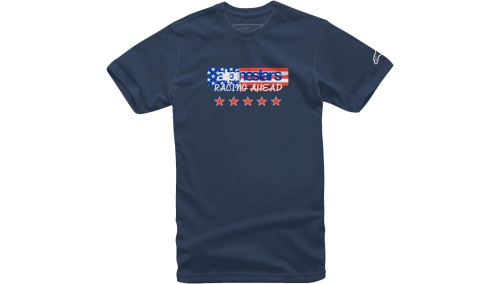 Alpinestars - Alpinestars USA Again T-Shirt - 12137261070M - Navy/Red - Medium