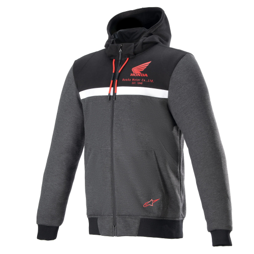 Alpinestars - Alpinestars Honda Chrome Street Hoodie - 4201323-1908-2X - Black/Red - 2XL