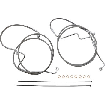 Magnum - Magnum XR Stainless Dot Handlebar Installation Kit- 12in-14in. - Chrome Fittings - 5891011