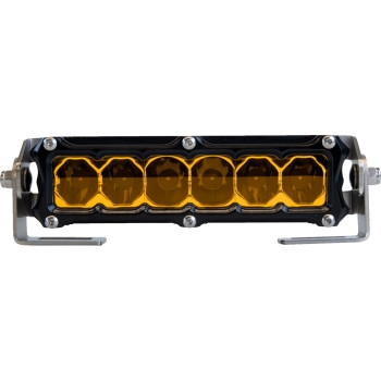 Heretic Studio - Heretic Studio 6-Series Light Bar - 6in.(7in. x 2in. x 1.5in.) - Black Combination Spot/Flood Light with Amber Lens - 50606