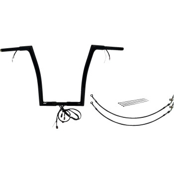 Fat Baggers, Inc. - Fat Baggers, Inc. 1-1/4in. Plug and Play EZ Install Flat Top Handlebar Kit - Black - 701916-B