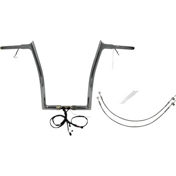 Fat Baggers, Inc. - Fat Baggers, Inc. 1-1/4in. Plug and Play EZ Install Pointed Top Handlebar Kit - Chrome - 901916