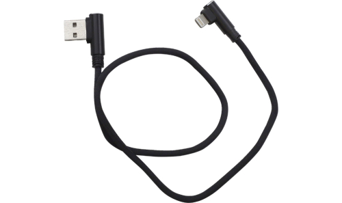 RidePower - RidePower 90deg. USB Phone Charging Cable - Lightning(iPhone) - 18in. - RP90DEGUSBLHT18