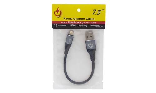 RidePower - RidePower Phone Charging Adapter Cable for Iphone - 7.5in. - RPUSBLHT75