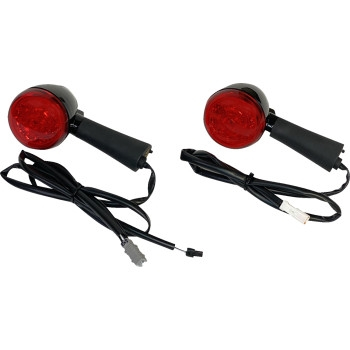 Custom Dynamics - Custom Dynamics Probeam Rear LED Turn Signal for Indian - Chrome Finish/Red Lens - PB-INDBOB-RR-BR
