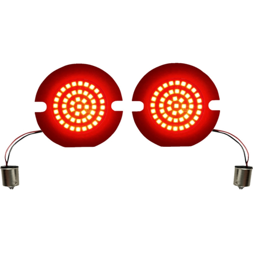 Custom Dynamics - Custom Dynamics Genesis 4 Solid Red Bullet Rear Turn Signal Insert - GEN-4-R-1156-T