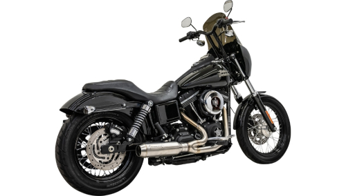 Bassani Manufacturing - Bassani Manufacturing 2-into-1 Ripper Exhaust System with Super Bike Muffler - Stainless Steel - 1D7SS