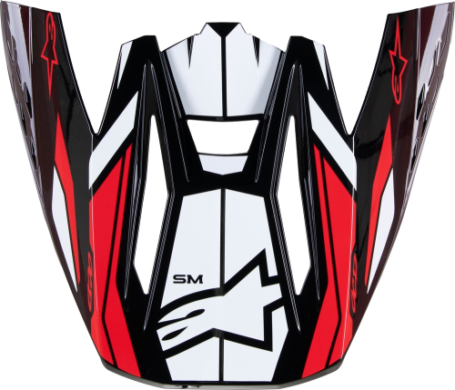 Alpinestars - Alpinestars Visor for S-M5 Action 2 Helmet - Black/White/Bright Red - 8986023-1304-OS