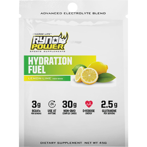 Ryno Power Hydration Fuel - Lemon Lime Flavor - Single Serving - SMP-HYD-LL
