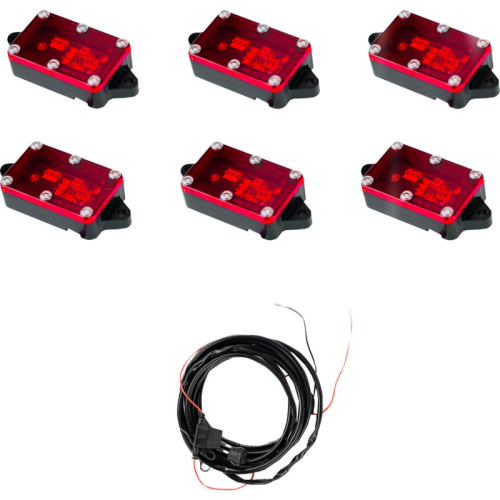 Heretic Studio - Heretic Studio LED Rock Lights - 6 Pack - Red - 70025