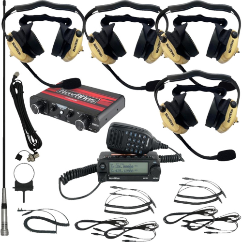 NavAtlas - NavAtlas Wide Kit with Behind the Head Headset - Four Premium Headsets - Beige - NI2RBHBE4