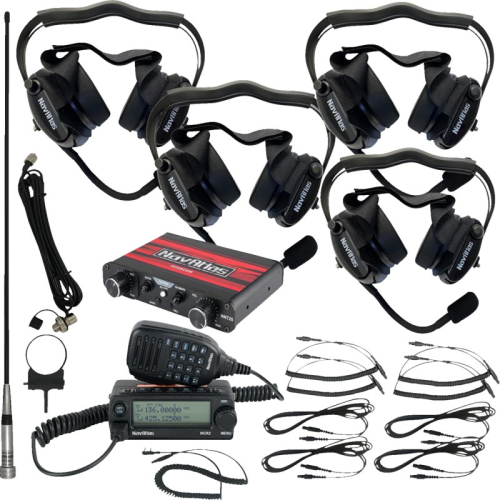 NavAtlas - NavAtlas Wide Kit with Behind the Head Headset - Four Premium Headsets - Black - NI2RBHBK4