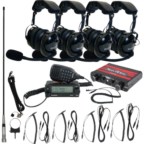 NavAtlas - NavAtlas Wide Kit with Over the Head Headset - Four Premium Headsets - Black - NI2ROHBK4