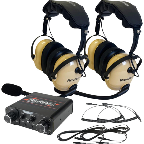 NavAtlas - NavAtlas Compact Intercom with Premium Over the Head Headset - Beige - NIO132PK