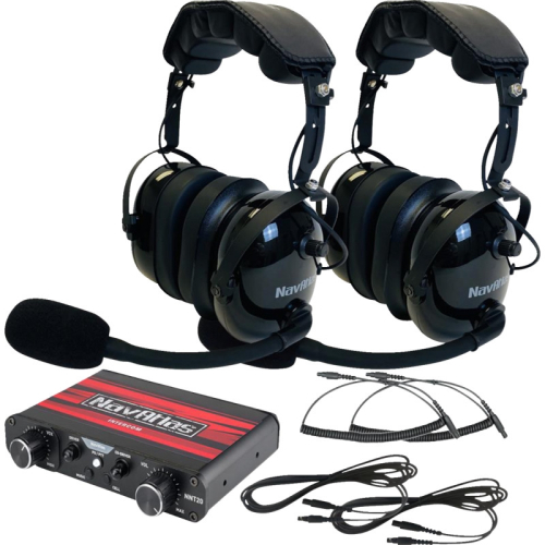 NavAtlas - NavAtlas Wide Intercom with Premium Over the Head Headset - Black - NIO231PK
