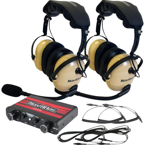 NavAtlas - NavAtlas Wide Intercom with Premium Over the Head Headset - Beige - NIO232PK