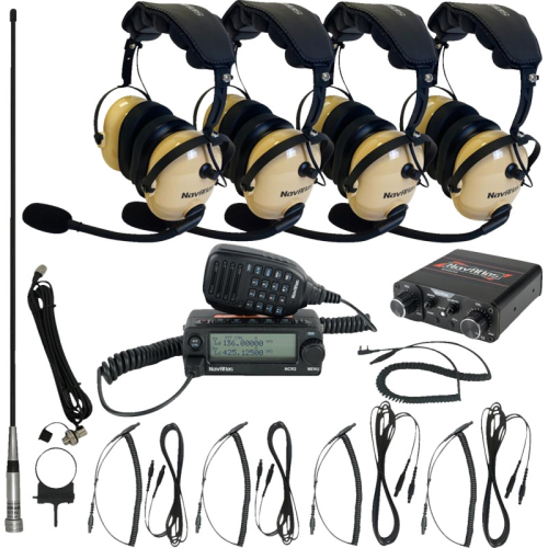 NavAtlas - NavAtlas Compact Kit with Over the Head Headset - Four Premium Headsets - Beige - NIROHBE4
