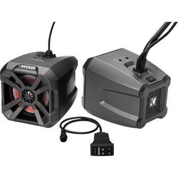 KICKER - KICKER Loaded Tower Cans with Brackets - 6.5in. Bluetooth with Integrated Amp - 48BTCAN65