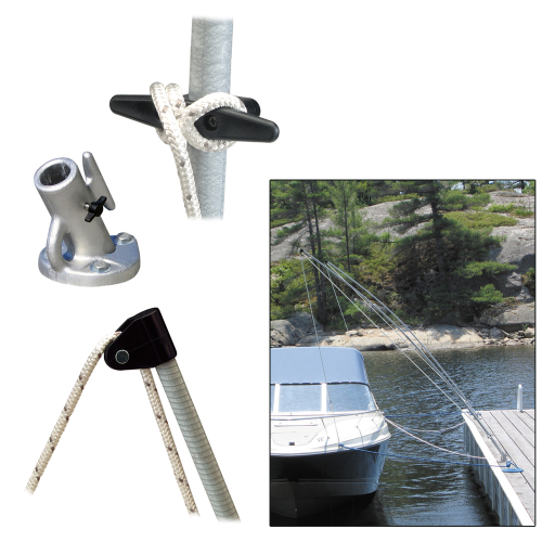 Dock Edge - Dock Edge Premium Mooring Whips 2PC 12ft 5,000 LBS up to 23ft