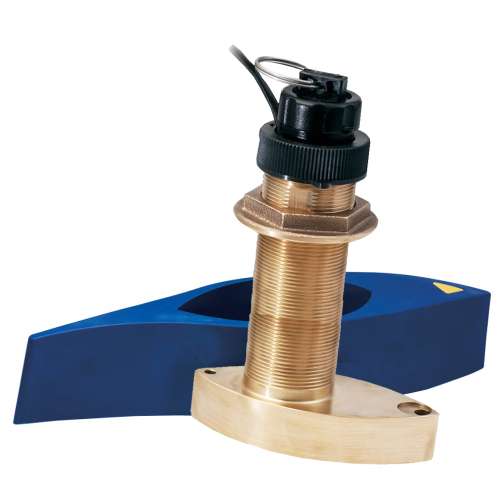 Garmin - Garmin B744VL Long Stem Bronze Thru-Hull Depth/Temp/Speed w/FB - 8 Pin