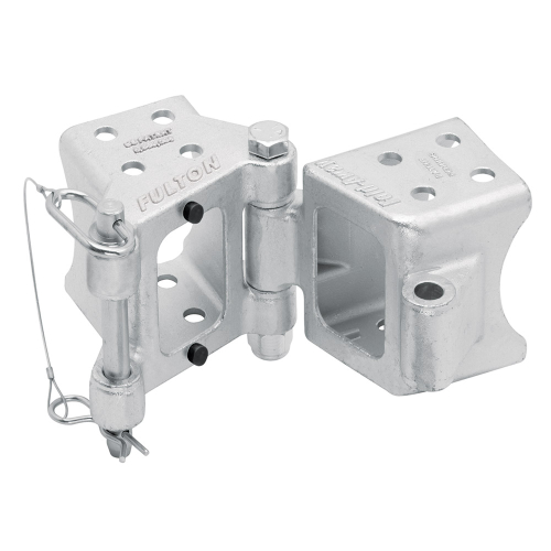Fulton - Fulton Fold-Away Bolt-On Hinge Kit 3" x 5" Trailer Beam, Rating 9,000 lbs., 48" Pivot, Z-Max 600 Zinc Finish