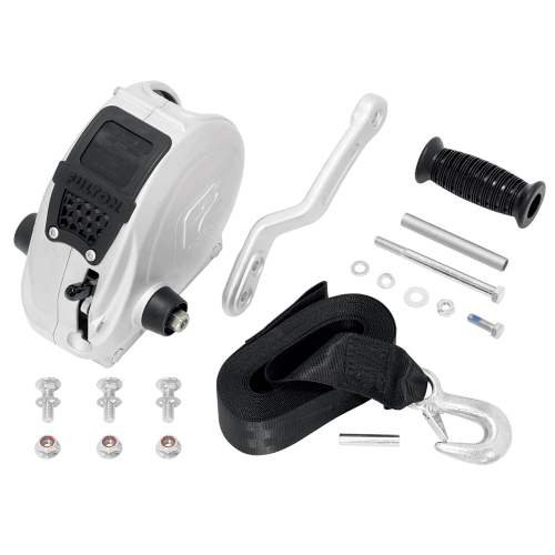 Fulton - Fulton F2 Trailer Winch 1,600 lbs. - Single Speed w/Strap, Sharkskin Finish