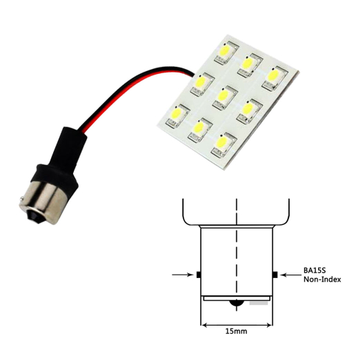 Lunasea Lighting - Lunasea Bayonet 9 LED Bulb BA15S - 12VAC or 10-30VDC/2W/149 Lumens - Warm White