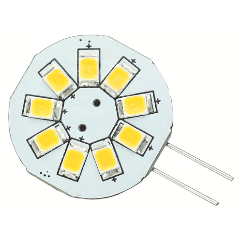 Lunasea Lighting - Lunasea G4 8 LED Side Pin Light Bulb - 12VAC or 10-30VDC/1.2W/123 Lumens - Warm White