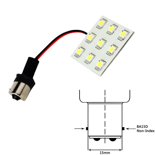 Lunasea Lighting - Lunasea Bayonet 9 LED Bulb BA15D - 12VAC or 10-30VDC/2W/149 Lumens - Warm White