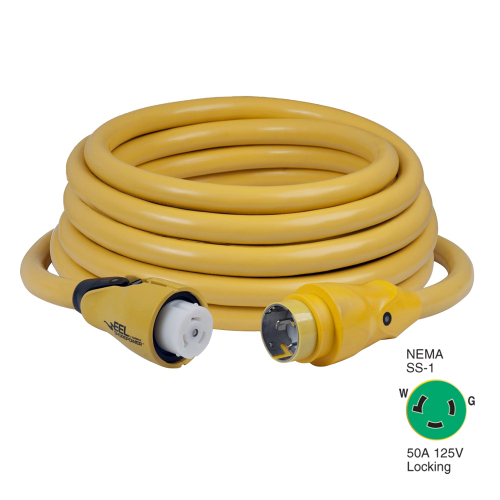 Marinco - Marinco CS503-50 EEL 50A 125V Shore Power Cordset - 50' - Yellow