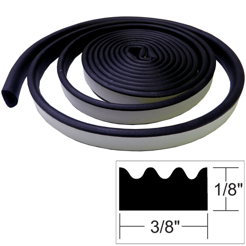 TACO Marine - TACO Weather Seal - 10'L x &#8539;"H x &#8540;"W - Black