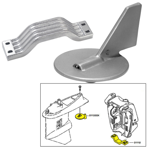 Tecnoseal - Tecnoseal Anode Kit - Yamaha 150-200HP - Aluminum