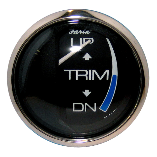 Faria Beede Instruments - Faria Chesapeake Black 2" Trim Gauge (J/E/Suzuki Outboard)