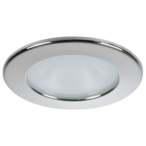 Quick - Quick Kai XP Downlight LED - 4W, IP66, Spring Mounted - Round Stainless Bezel, Round Warm White Light