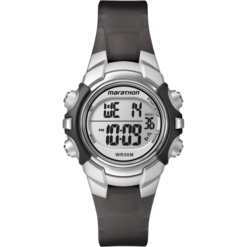 Timex - Timex Marathon Digital Mid-Size Watch - Black/Silver