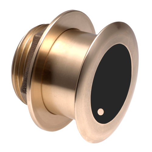 Garmin - Garmin Bronze Thru-hull Wide Beam Transducer w/Depth & Temp - 0&#176; Tilt, 8-Pin - Airmar B175HW