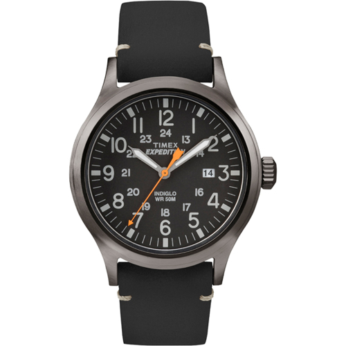 Timex - Timex Expedition Metal Scout - Black Leather/Black Dial