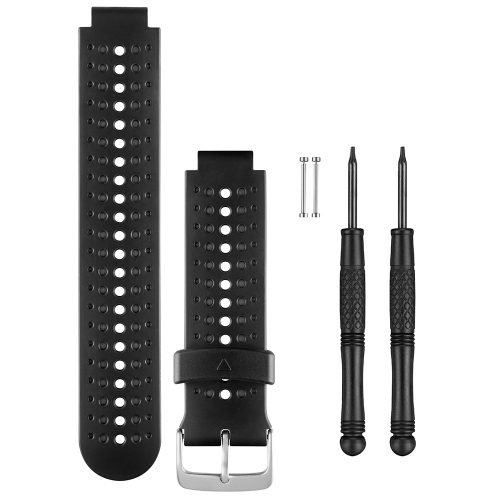 Garmin - Garmin Replacement Watch Bands - Black & Gray Silicone