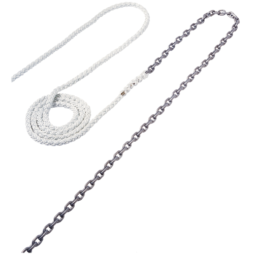 Maxwell - Maxwell Anchor Rode - 15&#39;-1/4" Chain to 150&#39;-1/2" Nylon Brait