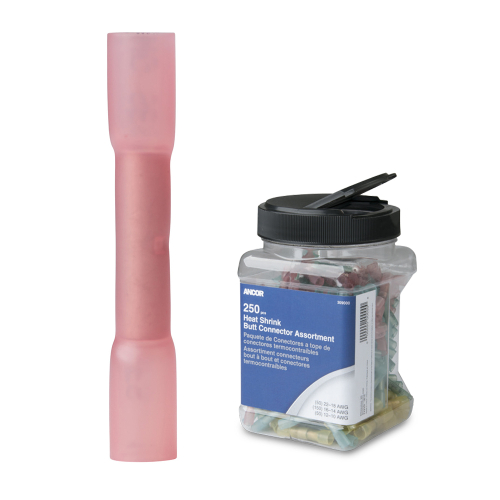 Ancor - Ancor 22-18 AWG Heat Shrink Butt Connector - 250-Pieces - Jar